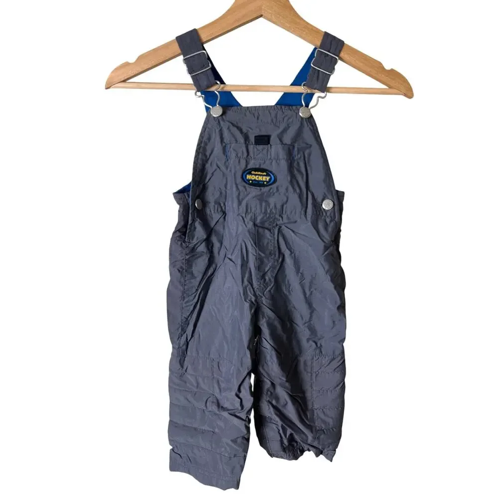 OshKosh B'Gosh Hockey Overrals 24M Nylon Gray Boys